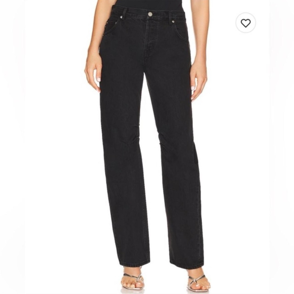 revolve lovers and friends low rise black straight leg jeans
